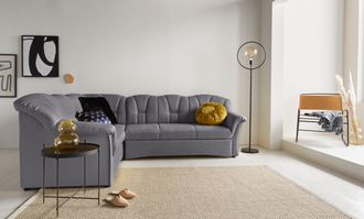 Domo Collection Ecksofa »Papenburg B/T/H: 242/190/84 cm L-Form« wahlweise mit Bettfunktion, Langer Schenkel links oder rechts