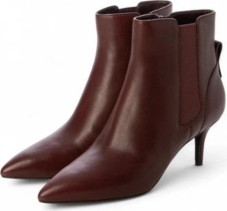 Cole Haan Go-to-Park Boots Women Bloodstone Leather Pointed Toe Bootie LION430