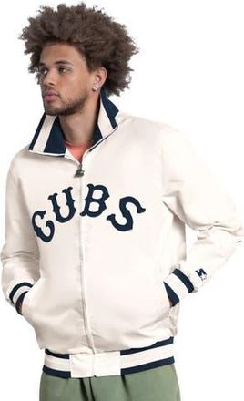 Starter Mens Starter White Chicago Cubs The Captain Cooperstown Logo Full-Zip Varsity Jacket at Nordstrom, Size X-Large