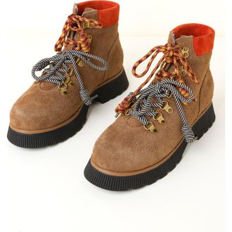 Charlotte Stone Tyler Lace-Up Lug Sole Boot in Toffee at Nordstrom, Size 10