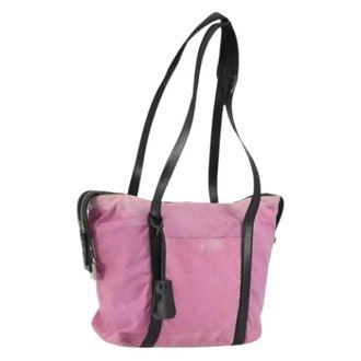 Prada Pre-owned Shoulder Bags, female, Pink, Size: ONE SIZE Pre-owned Vintage Nylon Shoulder Bag