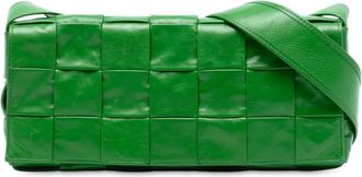 Bottega Veneta 2012-2025 Stretch Paper Calfskin Intrecciato Cassette crossbody bag - Verde