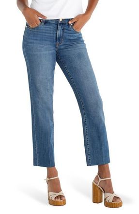 Liverpool L.A. Kennedy Raw Hem Ankle Straight Leg Jeans in Newport Beach at Nordstrom, Size 10P