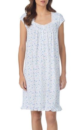 Eileen West Cap Sleeve Cotton Nightgown in Rosebud at Nordstrom, Size X-Small