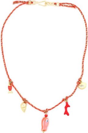Panacea Sea Life Cord Necklace in Orange at Nordstrom