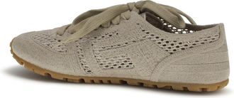 Balmain Womens Sneakers Racer 45 Beige Macram&eacute; Upper: Cotton Trainers