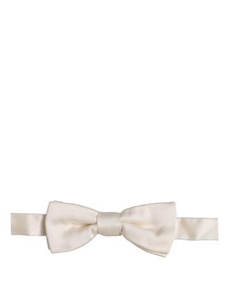Dolce & Gabbana Silk Bow Tie - White
