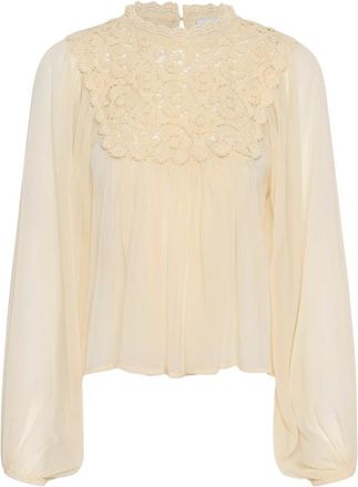 Saint Tropez Blouse - Dames - Blouses - Beige - S - Overhemden