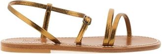 K.Jacques Platte sandalen - Dames - Sandalen - Bruin - 36 EU - Leer - Schoenen