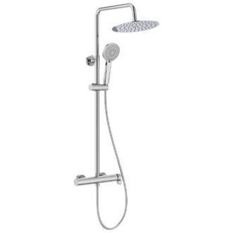 Roca Roca - Columna De Ducha Monomando Vega Plus Round Cromado Con Altura Regulable