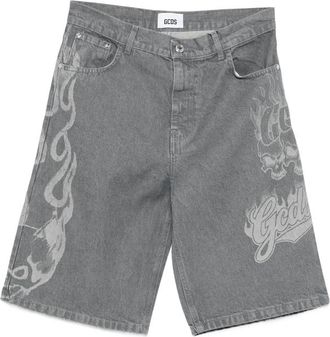 GCDS Printed Denim Shorts