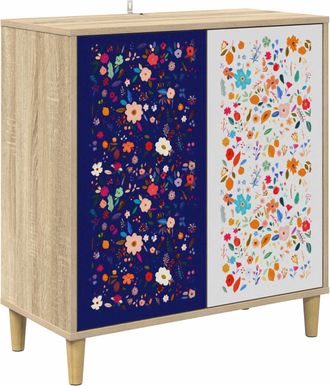 vidaXL Aparador Mainz Sonoma 69 X 33 X 75 Cm Madera De Ingenier&iacute;a Vidaxl