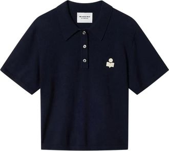 Isabel Marant Polo Althea con logo - Blu