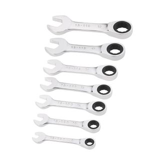 Stanley Fatmax Fmmt82900-0 - Juego De 7 Llaves De Carraca Extra Cortas Fatmax, Gris