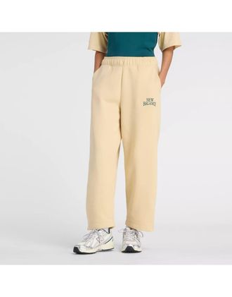 New Balance Trackside - Pantaloni cilindrici in felpa color sesamo tostato-Marrone