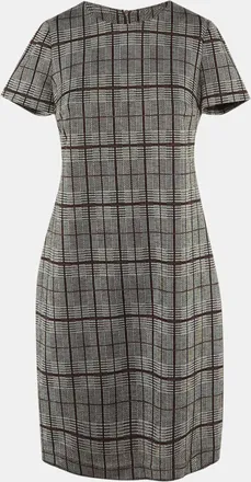 Calvin Klein Black /red Checkered Knit Mini Dress