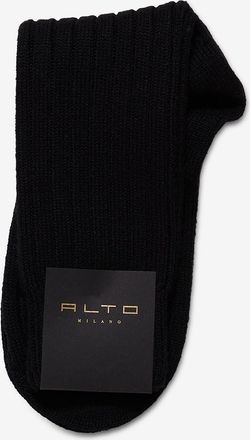 Alto Milano Rippstricksocken aus Schurwolle Aster Short
