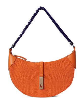 Polo Ralph Lauren Polo ID shoulder bag - women - Polyester/Cotton/Linen/Flax/Cotton - One Size - Orange