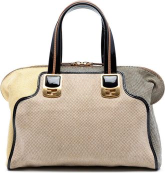 Fendi Pre-owned Fendi Canvas Colorblock Chameleon Satchel Ladies 8BL114-G0W 138-2516