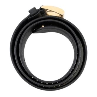 Prada Pre-owned Vintage Leren Riem - Dames - Pre-owned - Zwart - Maat: ONE Size Leer