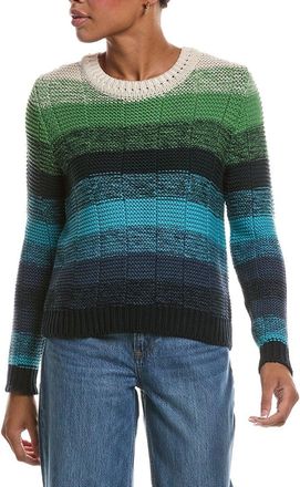 Autumn Cashmere Ombre Stripe Links Crewneck Sweater
