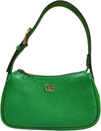 Gucci Pre-owned Shoulder Bags, female, Green, Size: ONE SIZE Pre-owned Vintage Shoulder Bag