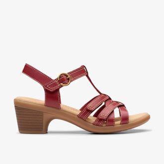 Clarks Emily2 Rose Red Leather