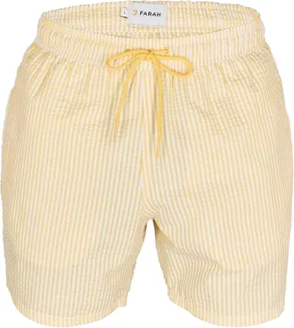 Farah Heren Gestreepte Zwemshort (Geel)