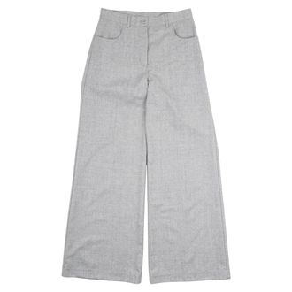 Aspesi Wide Trousers, female, Gray, Size: XS Wide Trousers