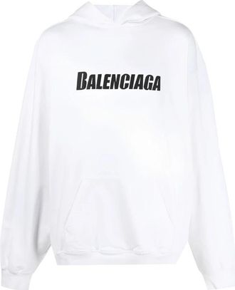 Balenciaga Hoodie - Heren - Hoodies - Wit - L - Hoodies & sweatvesten