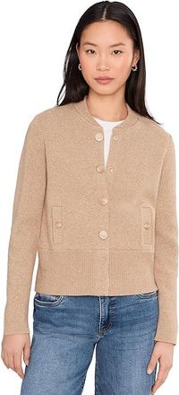 Nic+Zoe Knit Bomber Snap Jacket Womens Jacket Jute : LG, Cotton/Nylon/Polyester