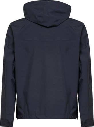 Herno Mens Hooded Windstopper Jacket Blue Polyester Bomber
