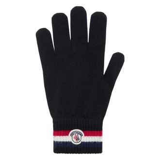 Moncler Guanti in lana tricolore - - Accessories - Uomo - Nero - L