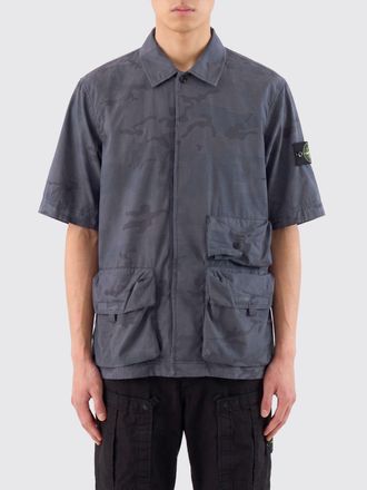 Stone Island Camicia in misto cotone camouflage Stone Island