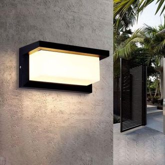 OEM Aplique De Pared Led Cuadrado Ip65 Resistente Al Agua Para Exteriores Con Sensor De Movimiento, Iluminaci&oacute;n Exterior Para Patio, Balc&oacute;n, Garaje, Talle