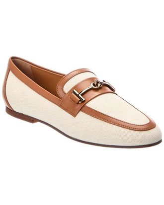 Tod's Tods Leather & Canvas Loafer