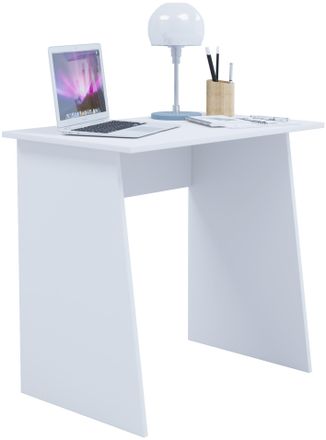 ebuy24 Ebuy24 - Mesa De Ordenador Vcm Dimensiones Aprox. Al. 74 X An. 80 X P. 50 Cm Paneles Laterales Elegantes Escritorio - Masola Mini (blanco)