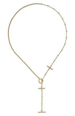 LADY GREY Triplet Toggle Y-Necklace in Gold at Nordstrom