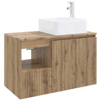 vidaXL Set Di Mobili Per Il Bagno 2 Pz Rovere Artigianale Vidaxl