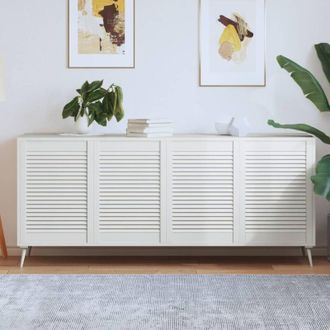 vidaXL Puerta De Armario Lamas 4 Uds Madera Pino Blanco 69x49,4 Cm Vidaxl