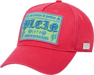 Philipp Plein Baseball Cap Gothic Plein - unisex - Petten - Rood - ONE Size - Katoen - Accessoires
