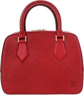 Louis Vuitton Sablons Handbag Epi Leather Red Leather Handbag (Pre-Owned)