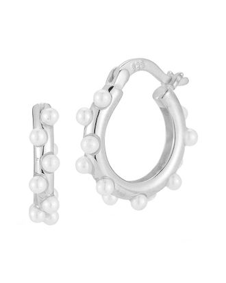 Sphera Milano Silver 2.5Mm Pearl Hoops