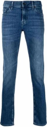 7 For All Mankind Jeans, Heren, Blauw, W36, Katoen, Ronnie Stretch Jeans