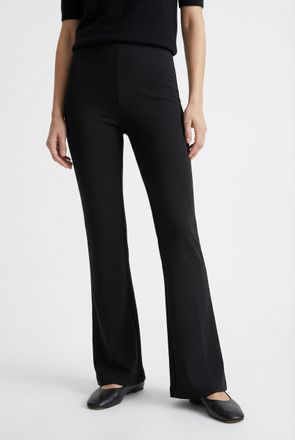 MAC Broeken Stoffhose MAC FLARE, Damen, Gr. 34, L&auml;nge 30, schwarz all diamonds, Jersey, Obermaterial: 65% Viskose, 30% Polyamid, 5% Elasthan, bedruckt, weit kn&ouml;ch