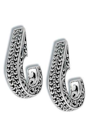 Samuel B. Sterling Silver J-Shape Hoop Earrings at Nordstrom Rack