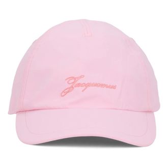 Jacquemus Embroidered Logo Cap - female - Jacquemus - Hats & Caps - Pink - 56 CM - Accessories