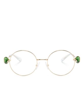 Swarovski SK1001 round-frame glasses - unisex - Metal - 53 - Gold
