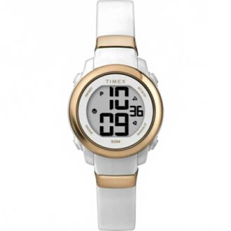 Timex Womens Digital Resin Strap Watch In White