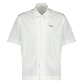 Givenchy Stamp Short Sleeve Shirt - male - Givenchy - Short Sleeve Shirts - White - XL - Shirts